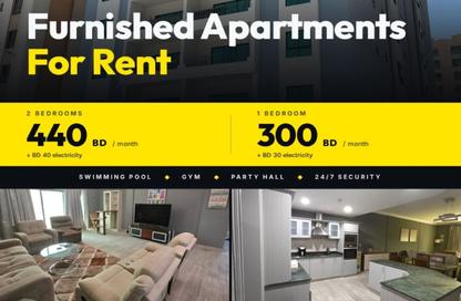 Apartment - 2 - 2 for rent in Al Juffair - Capital Governorate