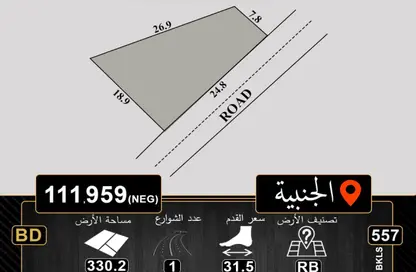 أرض - استوديو للبيع في الجنبية - المحافظة الشمالية